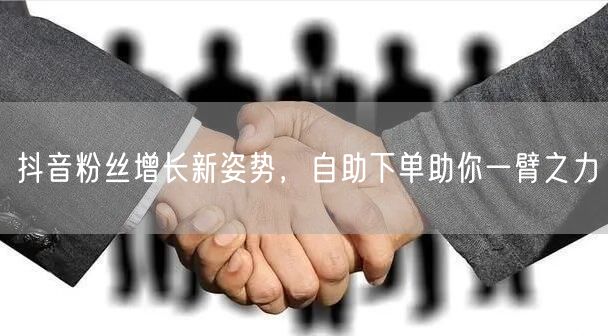 抖音粉丝增长新姿势，自助下单助你一臂之力