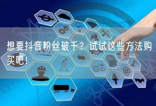 想要抖音粉丝破千？试试这些方法购买吧！