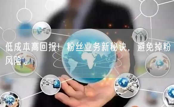 低成本高回报！粉丝业务新秘诀，避免掉粉风险。