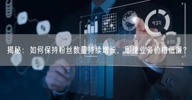 揭秘：如何保持粉丝数量持续增长，即使业务价格低廉？