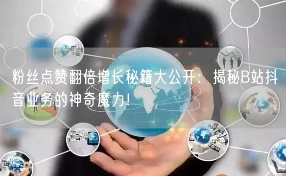 粉丝点赞翻倍增长秘籍大公开：揭秘B站抖音业务的神奇魔力！