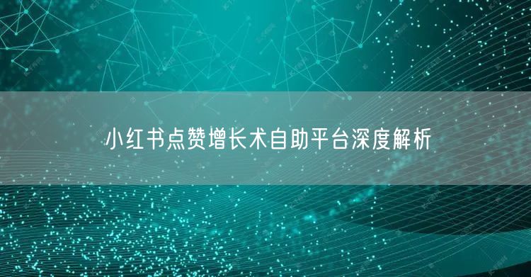 小红书点赞增长术自助平台深度解析