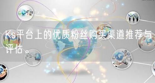 Ks平台上的优质粉丝购买渠道推荐与评估。