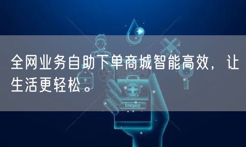 全网业务自助下单商城智能高效，让生活更轻松。