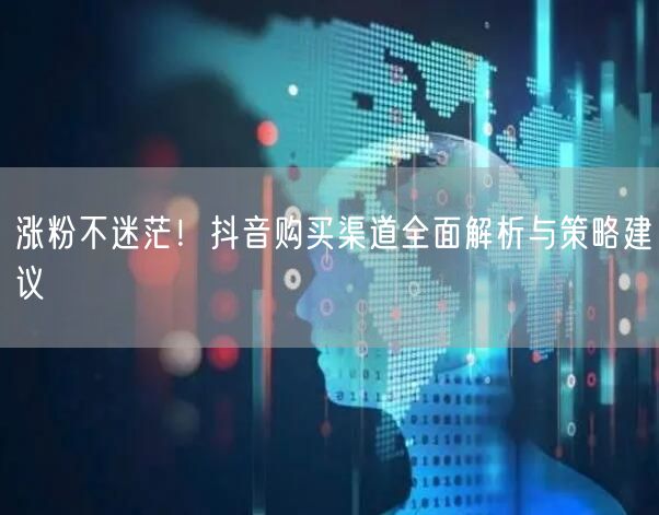 涨粉不迷茫！抖音购买渠道全面解析与策略建议