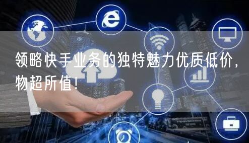 领略快手业务的独特魅力优质低价，物超所值！