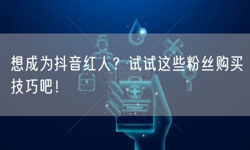 想成为抖音红人？试试这些粉丝购买技巧吧！