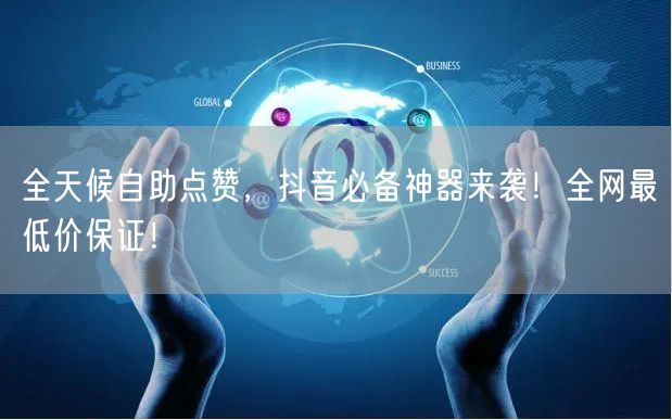 全天候自助点赞，抖音必备神器来袭！全网最低价保证！