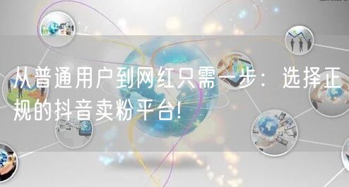 从普通用户到网红只需一步：选择正规的抖音卖粉平台!