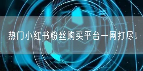 热门小红书粉丝购买平台一网打尽！